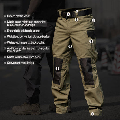 🎊Weihnachtsaktion🎊🔥Herren-Urban-Cargohose, wasserdichte Ripstop-Taktikhose⚡