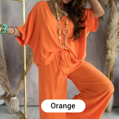 ✨Mädchenhaftes, einfarbiges, lockeres Freizeit-Set | Schlank und lang × Vielseitige Kombinationsmöglichkeiten 👚👖