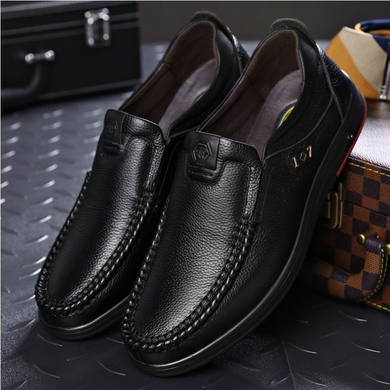 🔥Kostenlose Lieferung – DRESSYE Herren-Loafer aus echtem Leder mit weicher Innensohle. Lässige Business-Slip-On-Loafer