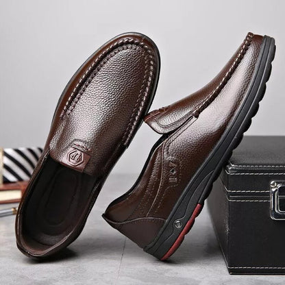 🔥Kostenlose Lieferung – DRESSYE Herren-Loafer aus echtem Leder mit weicher Innensohle. Lässige Business-Slip-On-Loafer