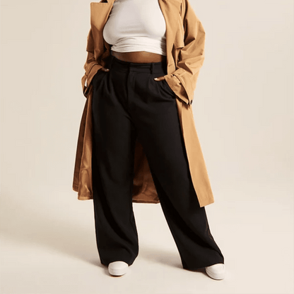 ✨🔥Die mühelos taillierte Hose mit weitem Bein💞