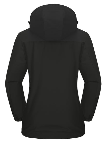 3-in-1 wasserdichter Wintermantel, mit Fleece gefüttert, zweiteiliger Anzug, Ski- und Wanderjacke mit Kapuze