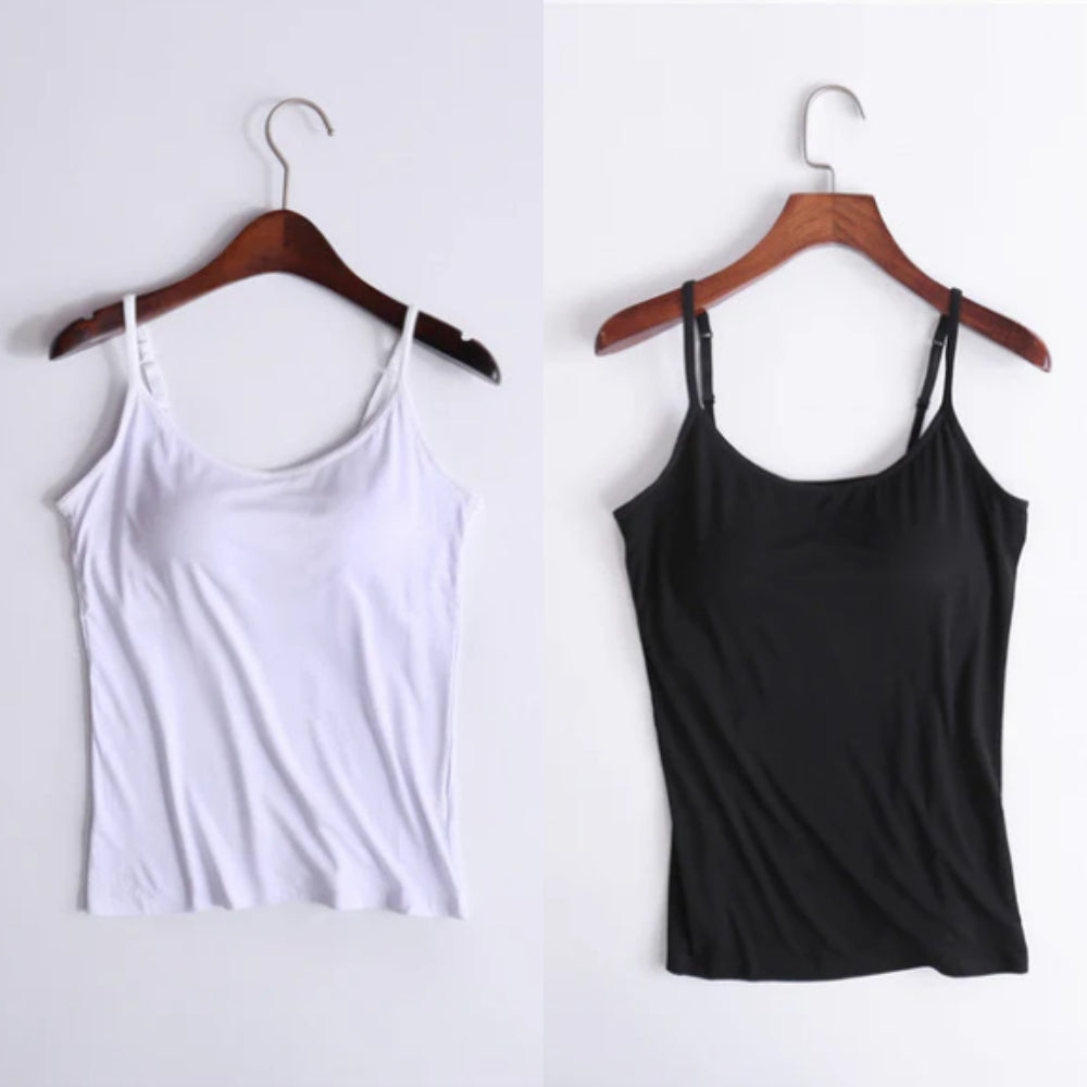 🔥 Letzter Verkaufstag 🔥- Kaufe 1 und erhalte 1 gratis🔥Locker sitzendes Tanktop mit integriertem BH