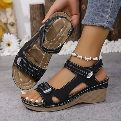 🔥 Letztes Angebot – 50 % Rabatt – Modische Sommersandalen für Damen mit Keilabsatz und orthopädische Sandalen