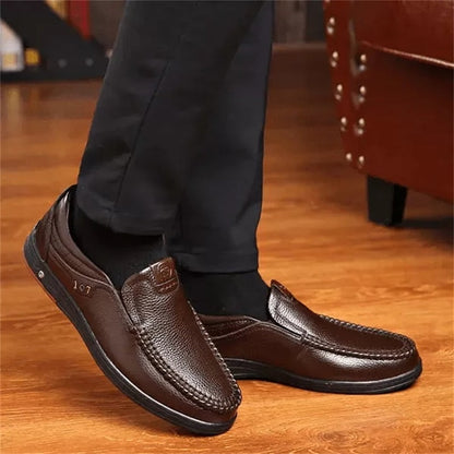 🔥Kostenlose Lieferung – DRESSYE Herren-Loafer aus echtem Leder mit weicher Innensohle. Lässige Business-Slip-On-Loafer