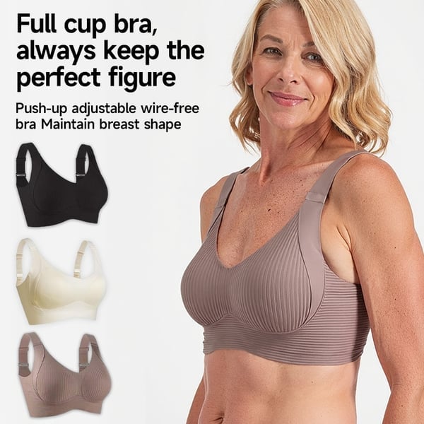 🎁Kaufen 2 Holen Sie sich 1 kostenlos💕Gerippter Push-up-BH für Frauen, verstellbar, kabellos💃