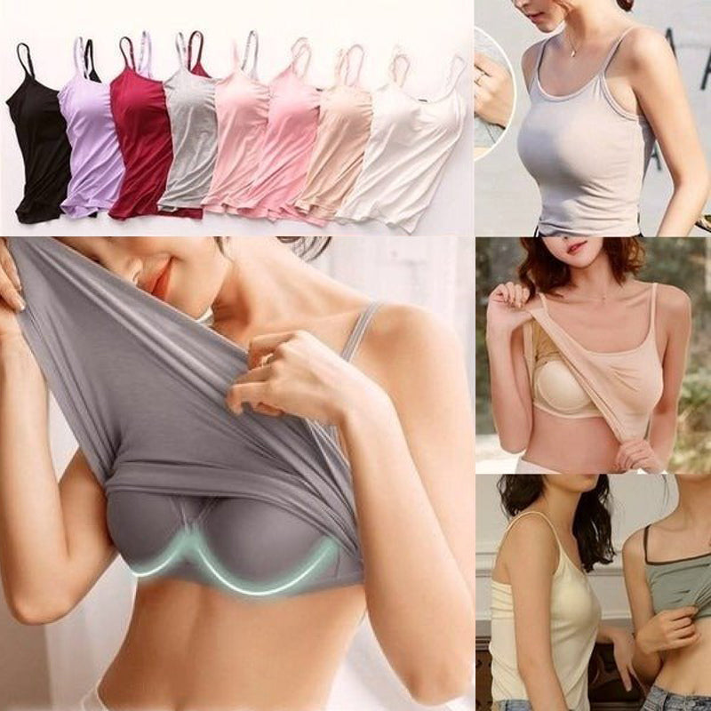 🔥 Letzter Verkaufstag 🔥- Kaufe 1 und erhalte 1 gratis🔥Locker sitzendes Tanktop mit integriertem BH