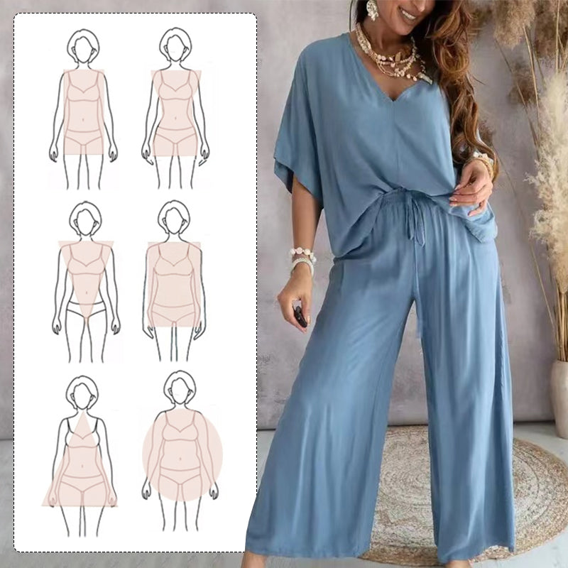 ✨Mädchenhaftes, einfarbiges, lockeres Freizeit-Set | Schlank und lang × Vielseitige Kombinationsmöglichkeiten 👚👖