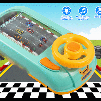 🚗 60% RABATT! 🎉 Neues Lenkrad-Spielzeug für kleine Autofahrer – Realistische Lichter & Geräusche, einfache Montage 🎄🎁📦