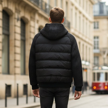 Gepolsterte Windjacke mit Kapuze für Herren