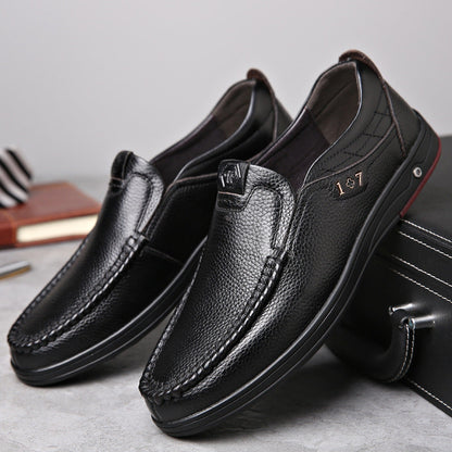 🔥Kostenlose Lieferung – DRESSYE Herren-Loafer aus echtem Leder mit weicher Innensohle. Lässige Business-Slip-On-Loafer