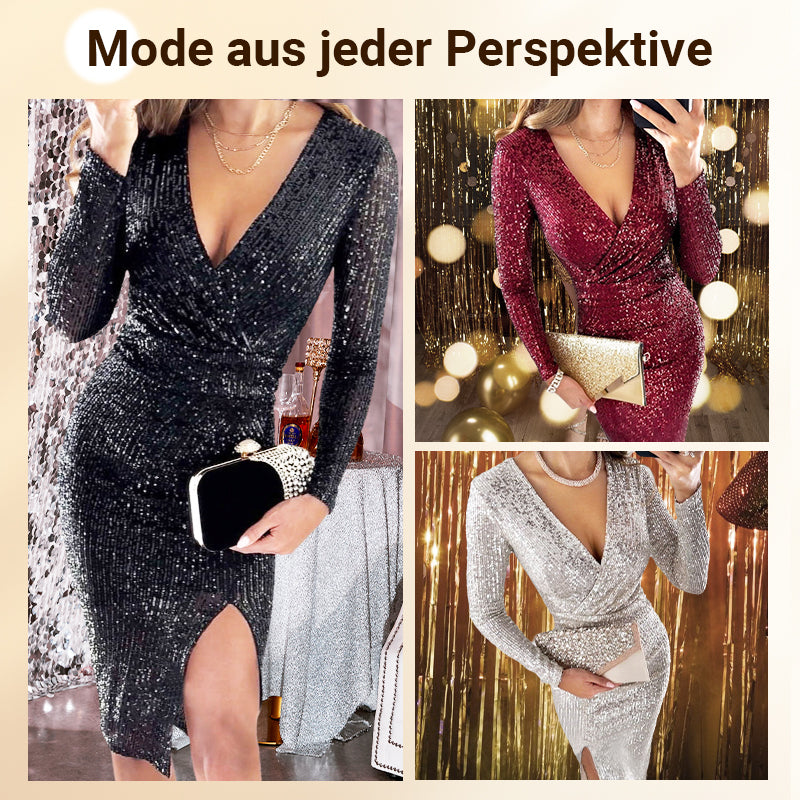 🎉Weihnachtsverkauf 50% Rabatt💃Sexy Paillettenkleid im Bodycon-Stil✨