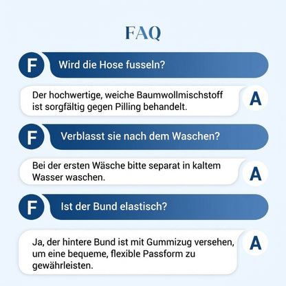 ☀️ Frühlings-Hot-Sale 50 % RABATT!! 🌿🌸 Bequeme blau gestreifte Hose mit Seitentaschen