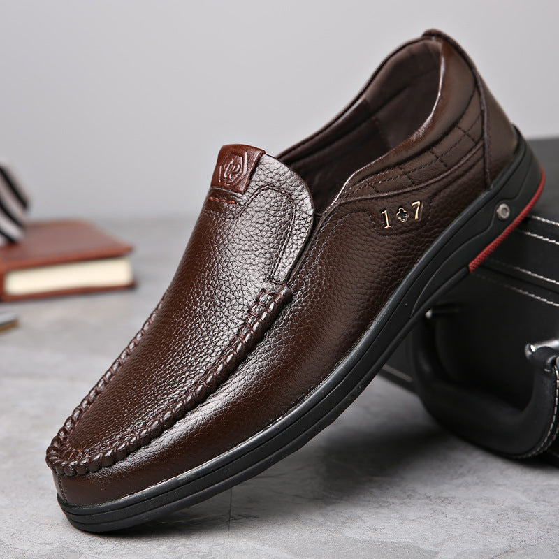 🔥Kostenlose Lieferung – DRESSYE Herren-Loafer aus echtem Leder mit weicher Innensohle. Lässige Business-Slip-On-Loafer