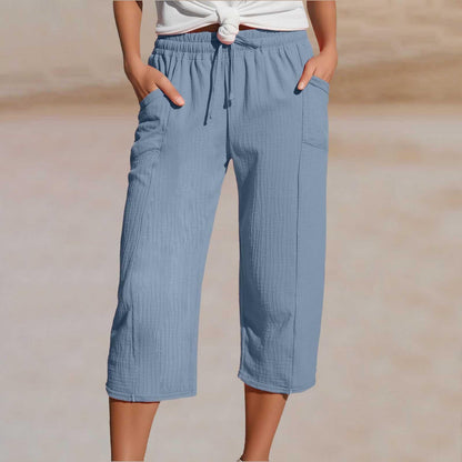 🌿 50% RABATT ✨ Damen Baumwoll-Leinen Hose mit Falten – luftig, bequem & stilvoll 👖
