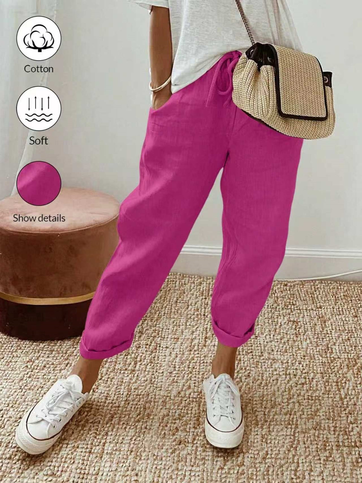 💕58% RABATT💕Lässige Baumwoll- und Leinenhosen für Damen
