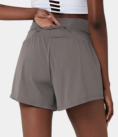 ✨️  2025 Hot Sale 49% OFF 🥰  2-in-1 Yoga Shorts mit hoher Taille und Seitentaschen