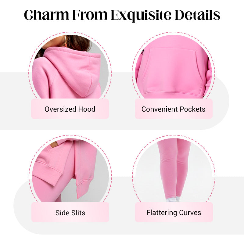 🍂 LETZTER TAG DER AKTION – 50 % RABATT 🍂 Stilvolles Hoodie- und Hosen-Set für Damen