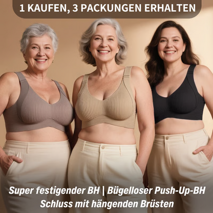 🎁Kaufen 2 Holen Sie sich 1 kostenlos💕Gerippter Push-up-BH für Frauen, verstellbar, kabellos💃