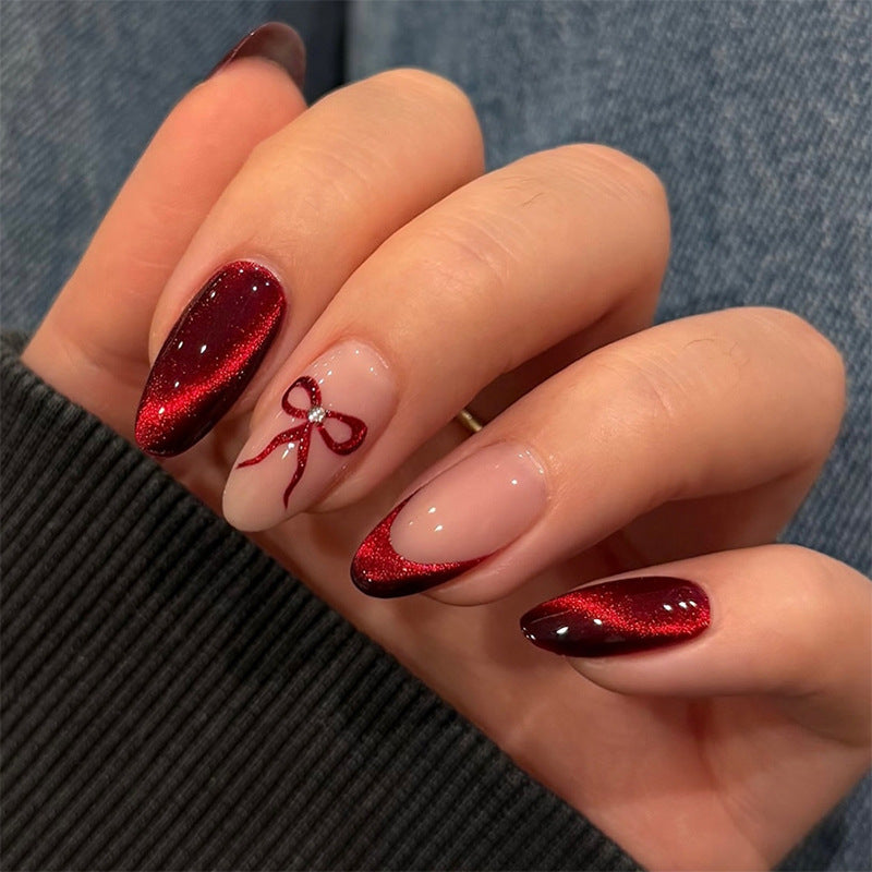 🎁Heißer Verkauf 49 % Rabatt🎄✨Handgefertigte Cat-Eye-Kunstnägel für Damen