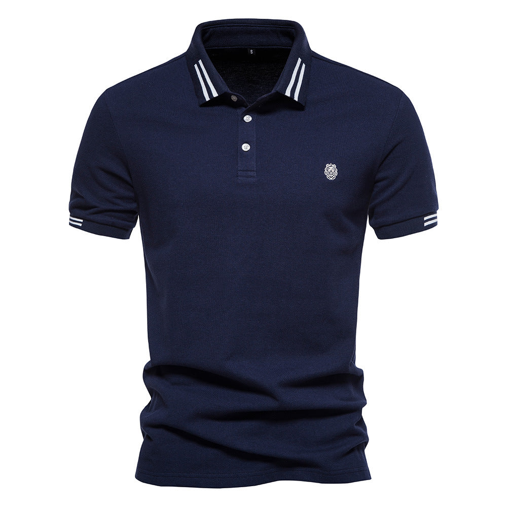 Klassisches Kurzarm-Golfshirt aus Baumwolle mit Revers für Herren