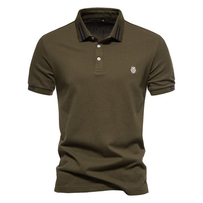 Klassisches Kurzarm-Golfshirt aus Baumwolle mit Revers für Herren