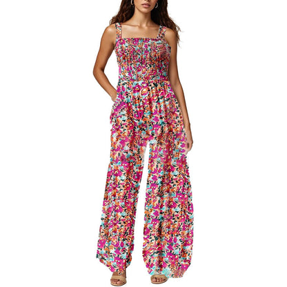 🏖️LAST DAY SALE: ONLY 21.99€!!🌼Women’s Casual Print Sleeveless Overalls Jumpsuits