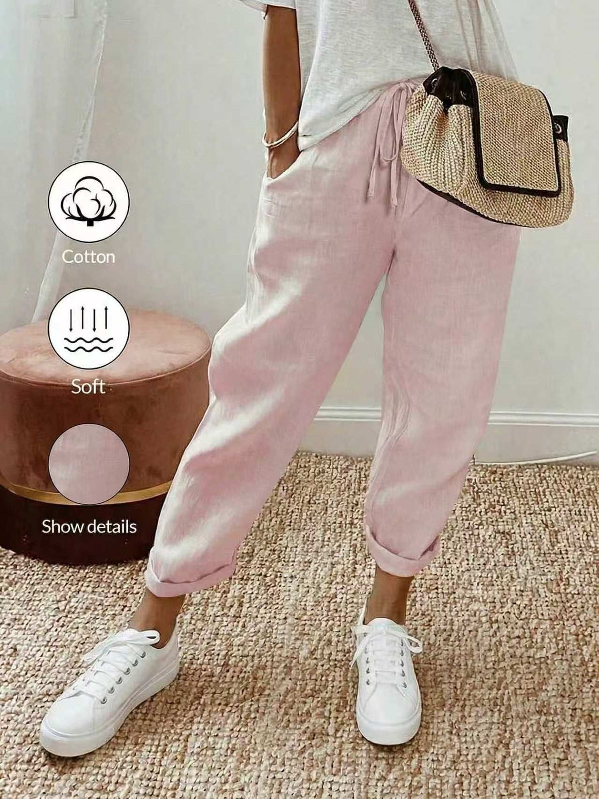 💕58% RABATT💕Lässige Baumwoll- und Leinenhosen für Damen