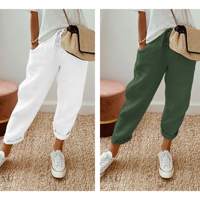 💕49% RABATT💕Lässige Baumwoll- und Leinenhosen für Damen