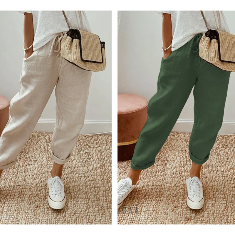 💕49% RABATT💕Lässige Baumwoll- und Leinenhosen für Damen