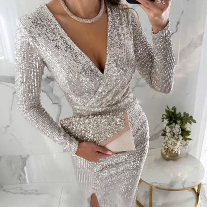 🎉Weihnachtsverkauf 50% Rabatt💃Sexy Paillettenkleid im Bodycon-Stil✨