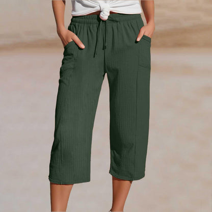 🌿 50% RABATT ✨ Damen Baumwoll-Leinen Hose mit Falten – luftig, bequem & stilvoll 👖