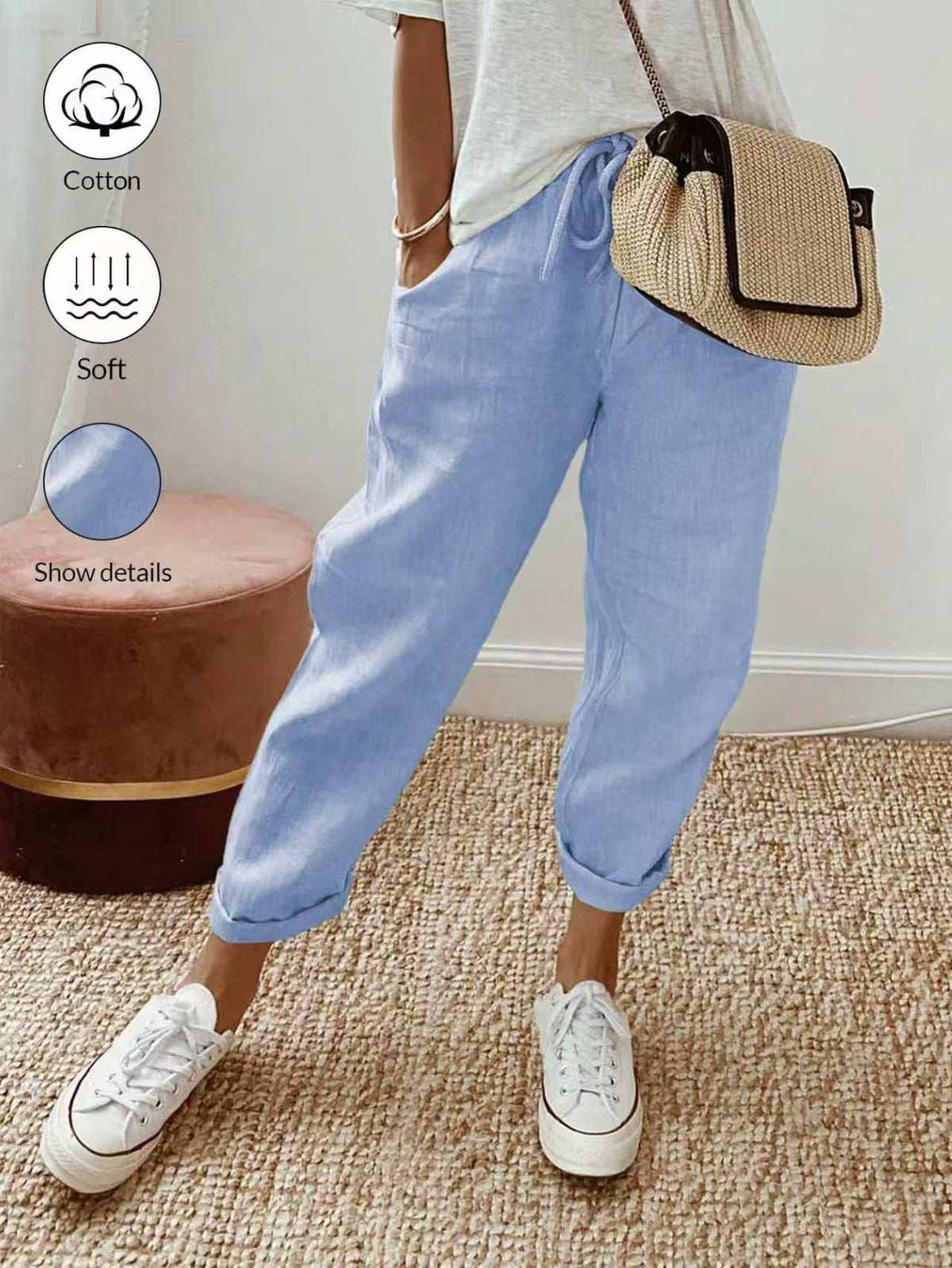 💕58% RABATT💕Lässige Baumwoll- und Leinenhosen für Damen