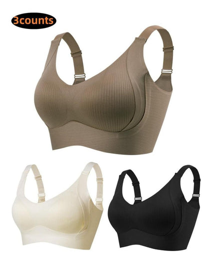 🎁Kaufen 2 Holen Sie sich 1 kostenlos💕Gerippter Push-up-BH für Frauen, verstellbar, kabellos💃