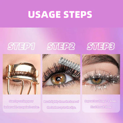 🔥💎KAUFEN SIE 1, BEKOMMEN SIE 1 GRATIS🌟 Wasserfeste Diamant-Glitzer-Mascara – langanhaltender Schwung, funkelnder Glanz, für bezaubernde Augen!