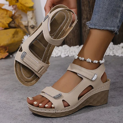 🔥 Letztes Angebot – 50 % Rabatt – Modische Sommersandalen für Damen mit Keilabsatz und orthopädische Sandalen