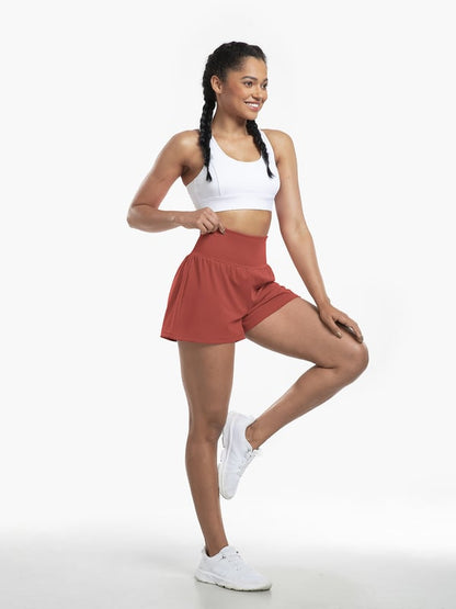 ✨️  2025 Hot Sale 49% OFF 🥰  2-in-1 Yoga Shorts mit hoher Taille und Seitentaschen