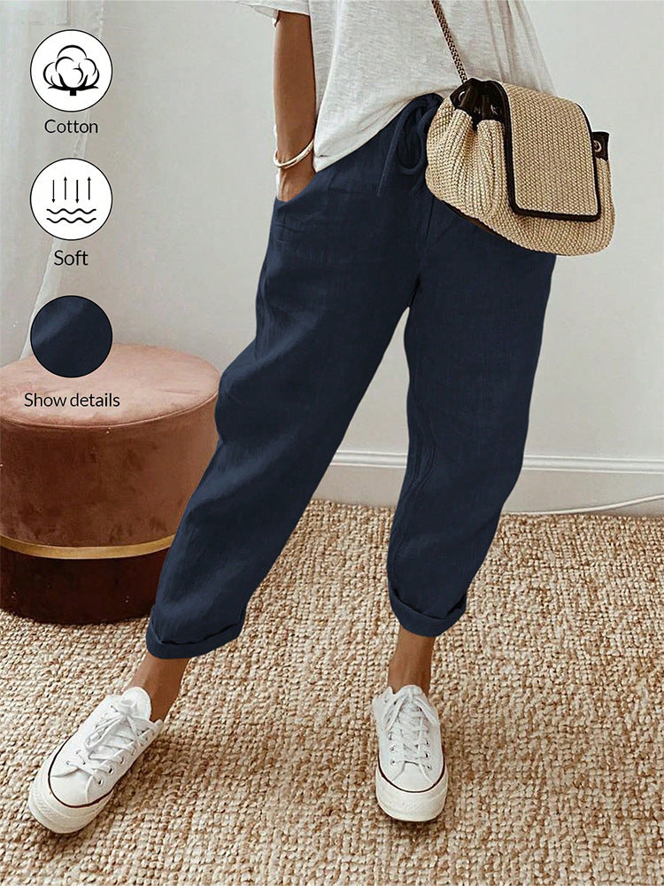 💕58% RABATT💕Lässige Baumwoll- und Leinenhosen für Damen
