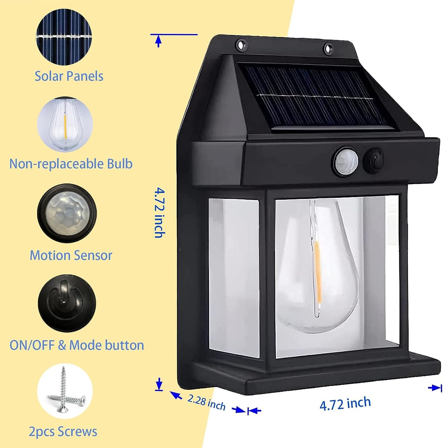 🔥🔥 Großer Verkauf - Kaufen Sie 2 und erhalten Sie kostenlosen Versand🔥 -Neue Solar-Wandleuchte für den Außenbereich