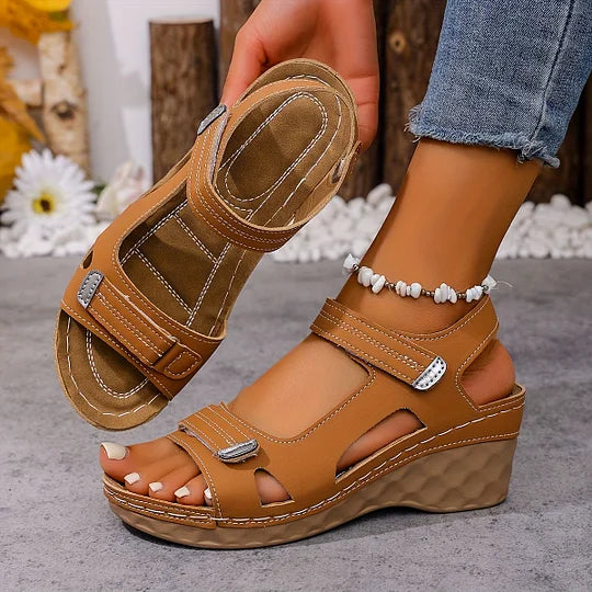 🔥 Letztes Angebot – 50 % Rabatt – Modische Sommersandalen für Damen mit Keilabsatz und orthopädische Sandalen