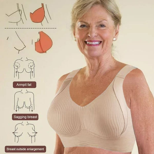 🎁Kaufen 2 Holen Sie sich 1 kostenlos💕Gerippter Push-up-BH für Frauen, verstellbar, kabellos💃