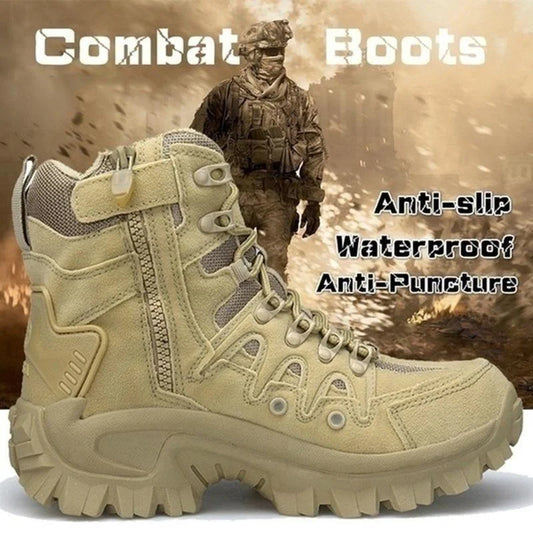 🎁Black Friday Sale – Zeitlich begrenzt 50%RABATT🎁Herren Outdoor wasserdichte rutschfeste Wanderstiefel Kampfstiefel