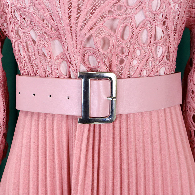 💞Damenkleid aus Spitze mit Hohlfalten