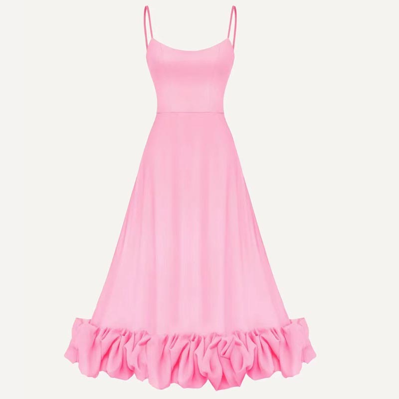 Modisches Halterkleid für Damen mit großem Swing-Saum und A-Linien-Schnitt