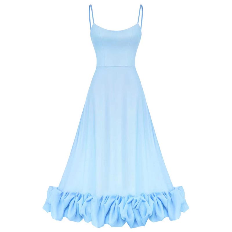 Modisches Halterkleid für Damen mit großem Swing-Saum und A-Linien-Schnitt