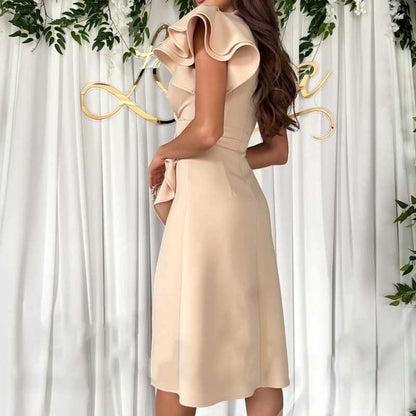Sexy Kleid mit V-Ausschnitt und Flatterärmeln（50% OFF）