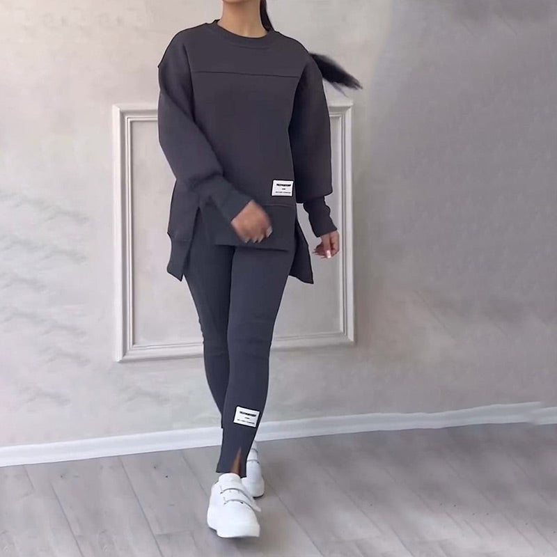 ✨ Lässiges Sweatshirt-Leggings-Set für Frauen - Ultraweiches Jersey mit Moderne Passform für Alltag & Sport 🏃‍♀️💫