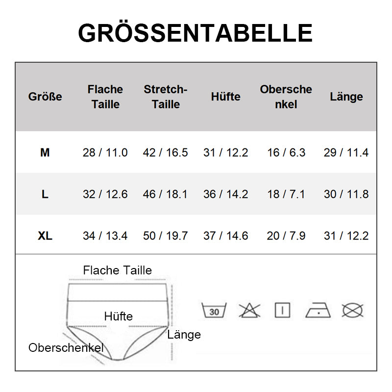 Bequeme Baumwollslips mit hoher Taille für Frauen