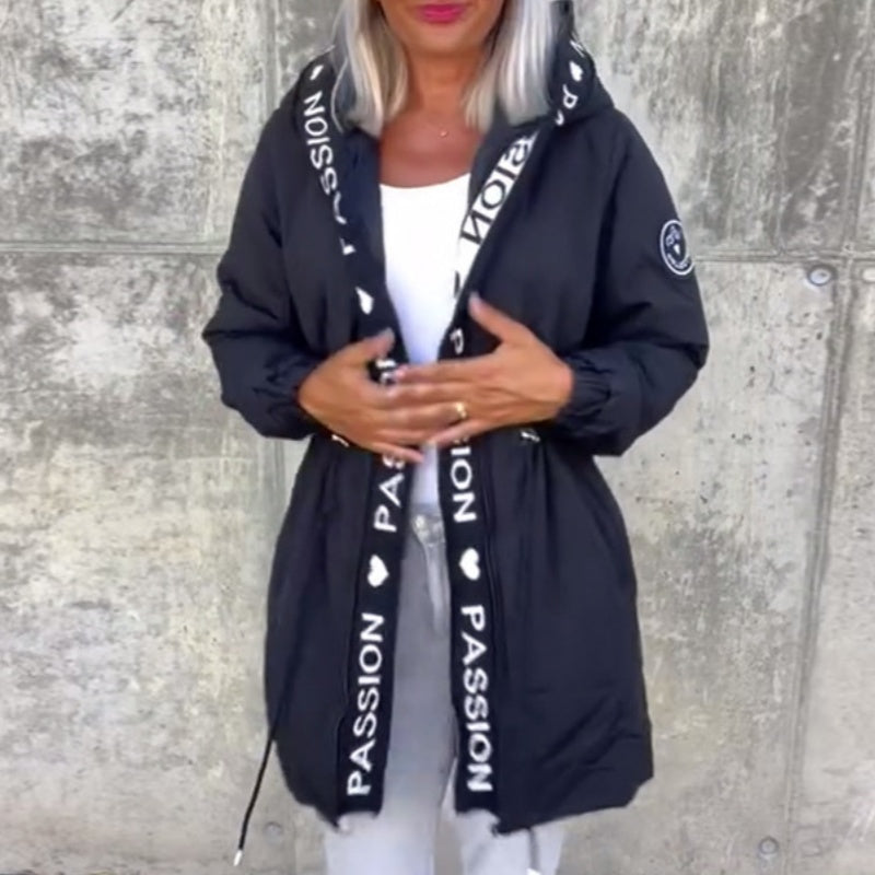 🎃Halloween-Aktion🔥Trendige Kapuzenjacke mit Kordelzug in der Taille für Damen