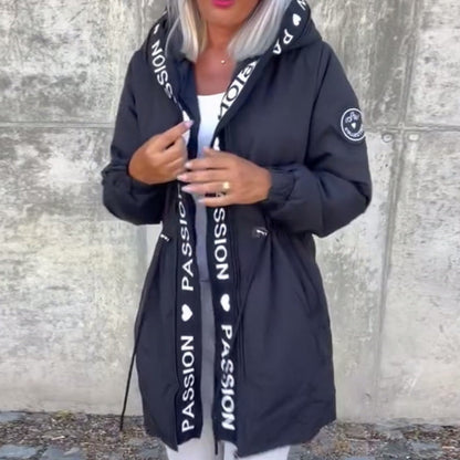 🎃Halloween-Aktion🔥Trendige Kapuzenjacke mit Kordelzug in der Taille für Damen